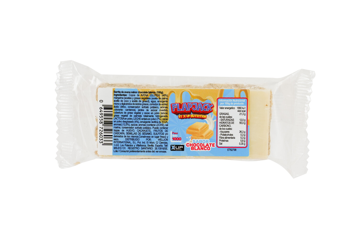 FlapJack Original 30x100g Chocolate Blanco